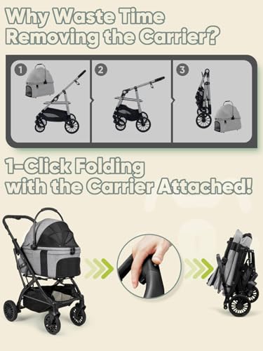 Small Dog Stroller (GREY)
