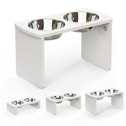 Elevated Dog Bowls (White / X Large: 13'' Tall-68 oz Bowl)