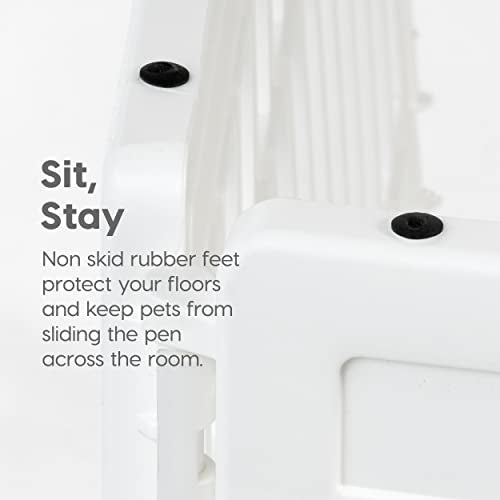 8 Panel Dog Playpen (8 Panel - 24" H / White)