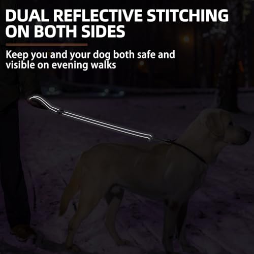 Reflective Short Dog Leashes 3 Pack for Walking and Training (Purple / 1FT+1.5FT+2.5FT)