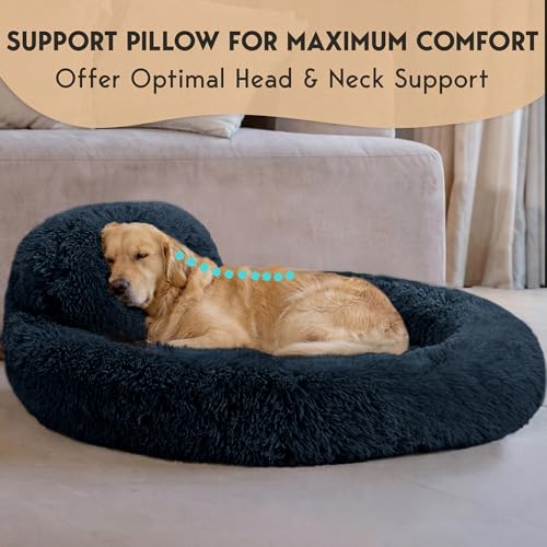 XL Dog Beds for Large Sized Dog (Dark Gray / X-Large - 45"L x 45"W x 8"Th)