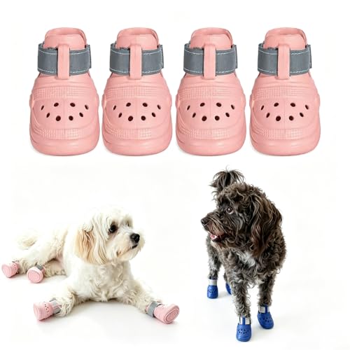 Breathable Dog Shoes Non (Pink / Large)