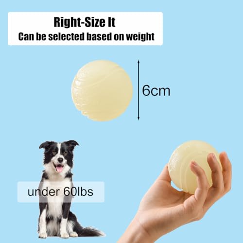 2 PCS Glowing Fetch Balls (Luminous / 6cm (ball only))