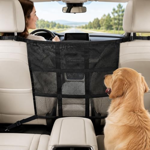 Dog Car Barrier with Zipper Storage Organizer (Small 23"*23")