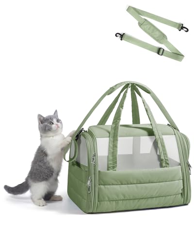 Cat Carrier Soft (Sage Green / 18.1"L x 11.0"W x 11.0"H)