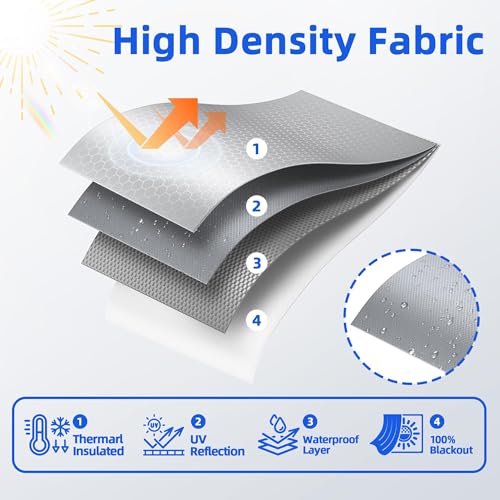 Magnetic Blackout Window Cover (White / 58"W x 105"H)