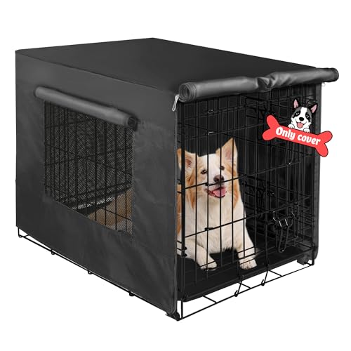 Dog Crate Cover (42.9"L x 28.3"W x 30.3"H / Black)