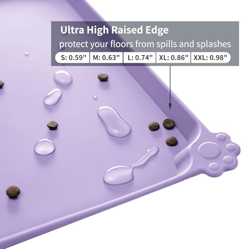 Silicone Pet Feeding Mat (Lilac Purple / 24" x 16")