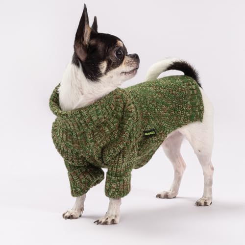 Knitted Turtleneck Dog Sweater (XX-Large / Heather Green)