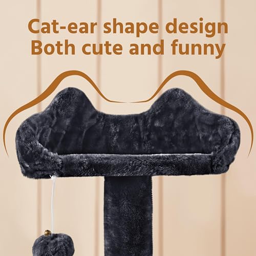 62in Cat Tree Tower (Black / 62in)