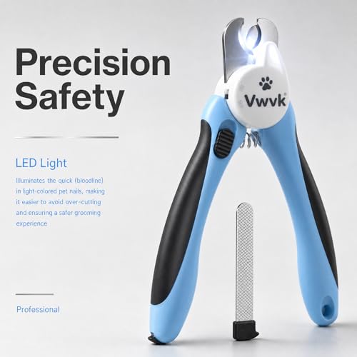 Dog Nail Clippers with Light (Blue)