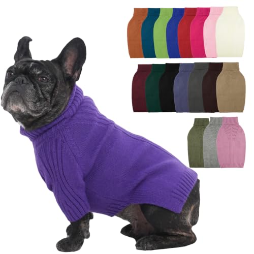 Small Dog Sweater (Dark Purple / Large)