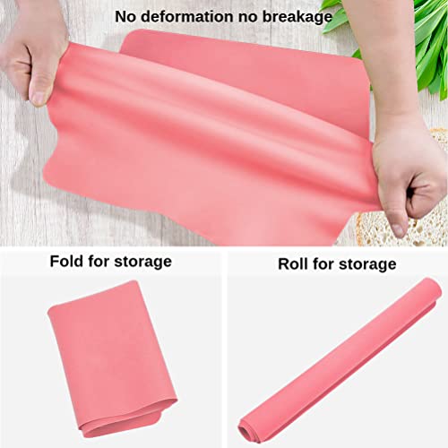 Extra Large Silicone Table Mat (03-pink / 23.6"L x 15.7"W)