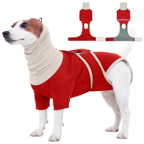 Spay Suit for Female Dog (Small / New Version- Red)