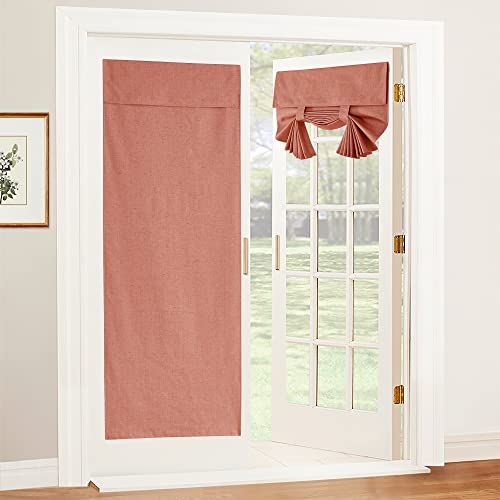 100% Blackout Tricia Door Curtains (Brick Red / 26"W x 72"L (Pack of 1))