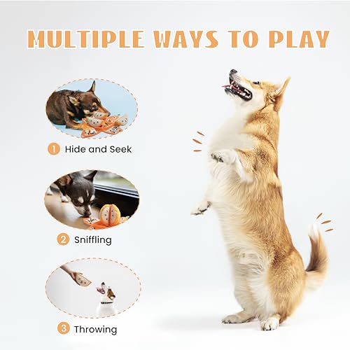 Hide and Seek Plush Dog Toys (orange)