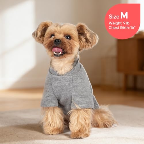 2Pack Dog Sweater with Sleeves Fleece Shirt for Small Dogs (Small (4-8lbs) / 05# 2Pack Grey)