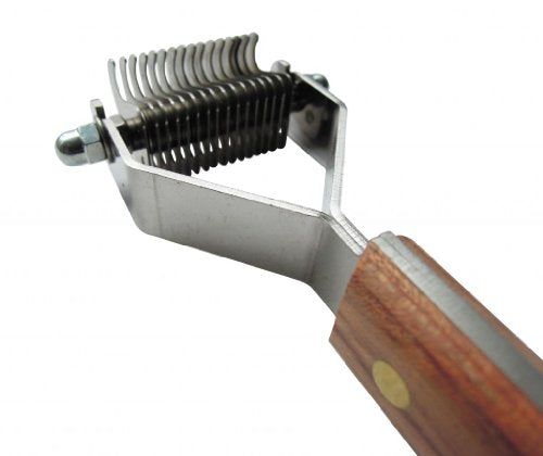 Original Dematting Undercoat Grooming Rake Stripper Tool for Dogs and Cats (16-Blade)
