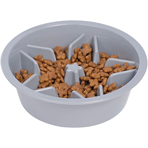 Slow Feeder Dog Bowls (1.5 Cup / Gray)