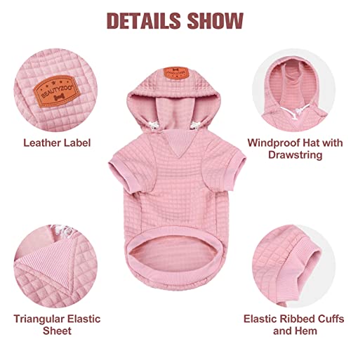 Dog Hoodies Sweater for Large Dogs (Pink / L (Back: 20",Chest: 28", Neck: 17"))