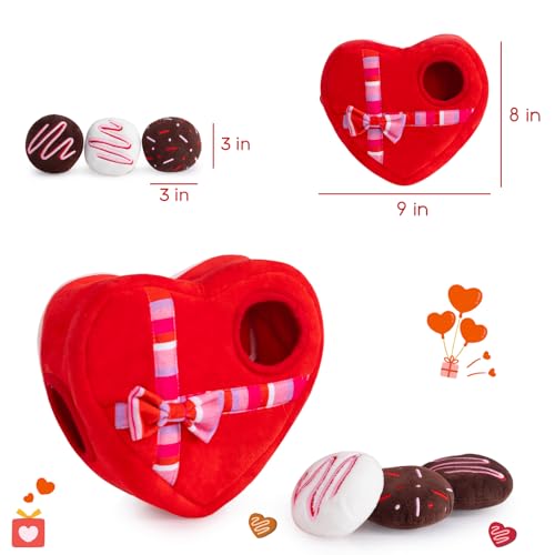 Squeaky Hide and Seek Dog Toys for Small and Medium (Chocolate)