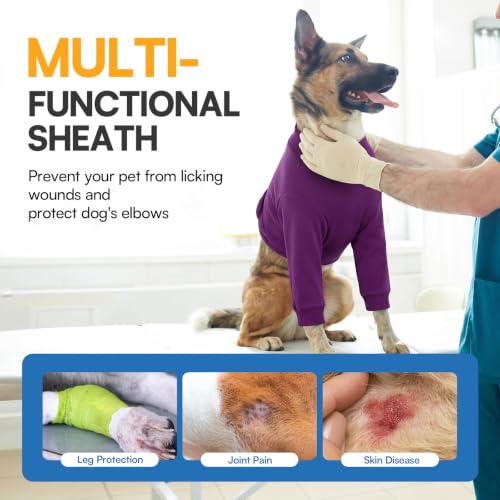 Recovery Sleeve for Dogs Front Leg (X-Small / Purple)