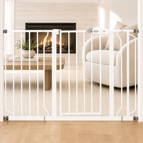 Safety 29" 49" Extra Wide Baby Gate (White / 29-49"W x 30"H)
