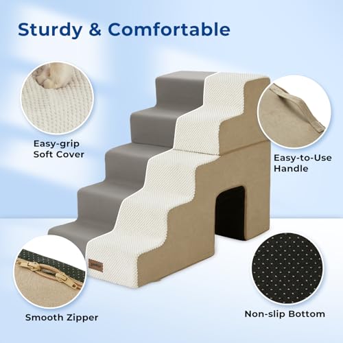 Dog Stairs for Large Dogs with Tunnel