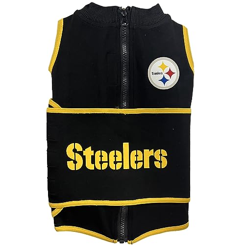 NFL Pittsburgh Steelers Dog Anxiety Shirt Calming Soothing Solution Vest for Dogs (Pittsburgh Steelers / Extra Small)