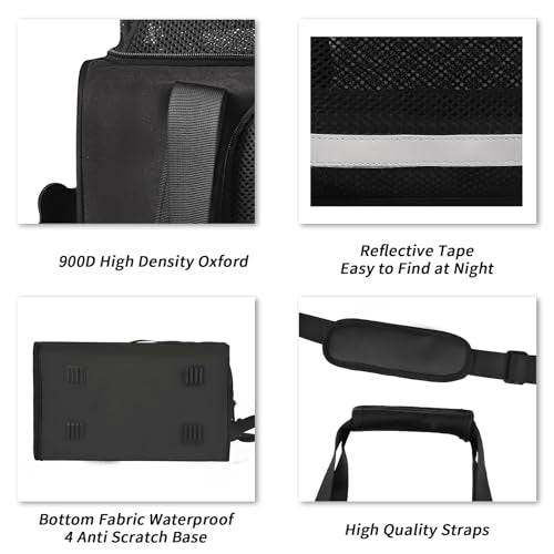 Dog Carriers for Small Dogs (19.3"L x 13"W x 13"H / 2.0 Black)