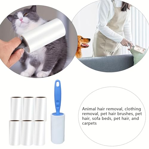 Extra Sticky Lint Roller Mega Value Set 900 Sheets for Pet Hair Removal and Clothes (10pack(900sheets+3hanldes))