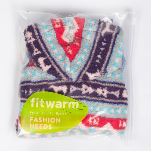 Classic Fleece Dog Hoodie (X-Small / Fair Isle)