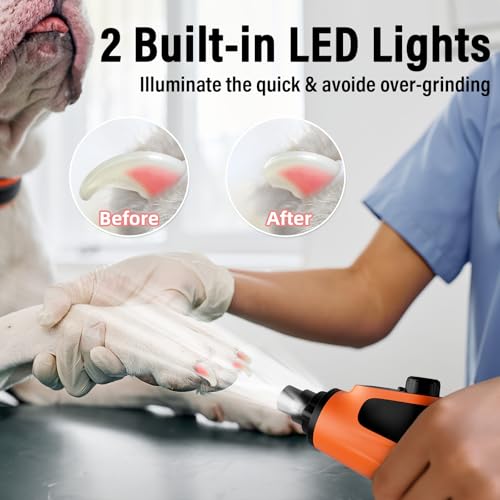 Smart 6 Speed Dog Nail Grinder (Orange)