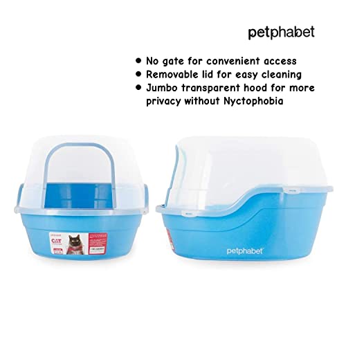 Jumbo Hooded Cat Litter Box (Blue)