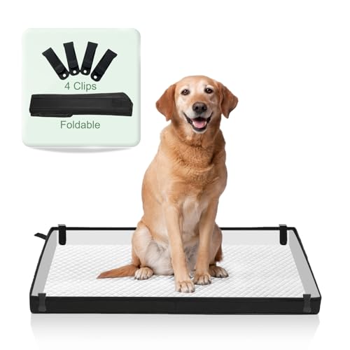 Large Portable Dog Pee Pads Holder for Travel (XL 44'' x 34'' for Dog＜ 38" Length)