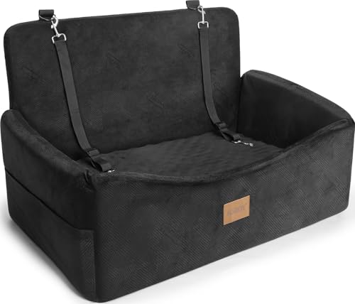 Dog Car Seat for Large Medium Sized Dogs Under 55 lbs (Black / Medium/Large)