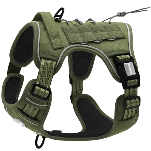 Dog Harness for Small Medium Dogs (Green - Deep Enrich / S(Neck:14-21",Chest:20-31"),18-35 lbs)