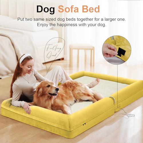 Orthopedic Dog Bed for X (Ginger / 40.0"L x 32.0"W x 6.5"Th)