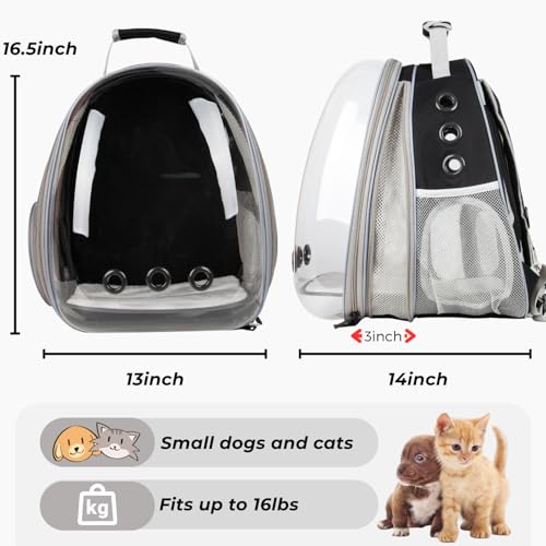 Cat Carrier Backpack (Front Expandable-Black)