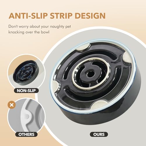 Raised Slow Feeder Dog Bowls (1 x Starry Sky + Stand - A / L- 8.2inch / 1.6 Cups)
