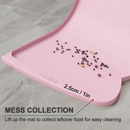 Large Dog Food Mat (24"L x 15"W / Pink)