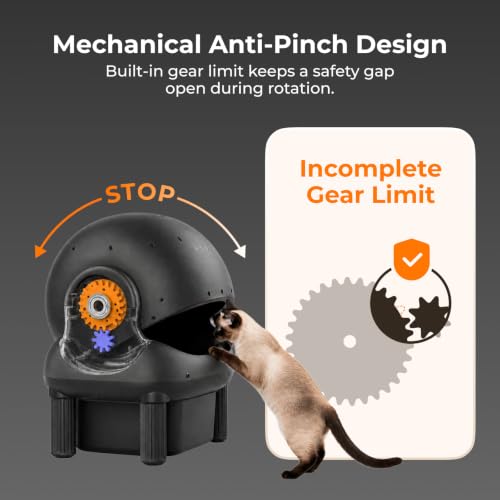 Open Top L1 Self Cleaning Litter Box (Dark Gray)