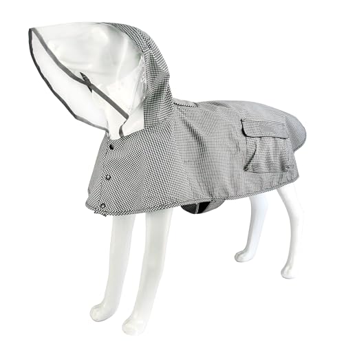 Waterproof Dog Raincoat (Black&White / X-Large)
