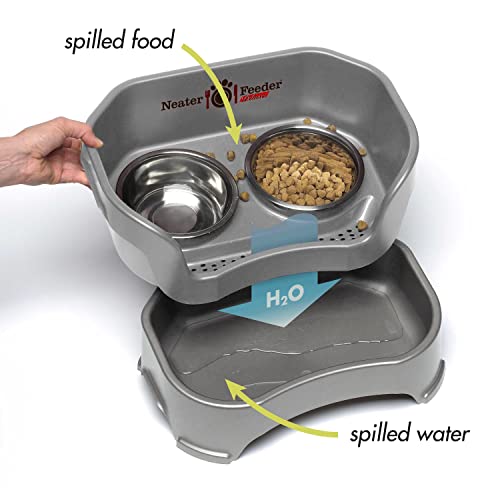 Neater Feeder Deluxe Mess (Cat + Standard Bowl / Gunmetal)