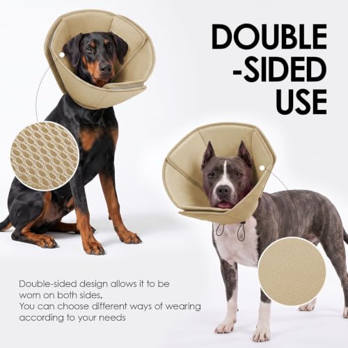 Dog Cones for Medium Dogs (Khaki / Medium)