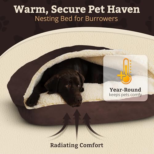 Rectangle Cozy Cave Dog Bed (Hot Fudge / Small)