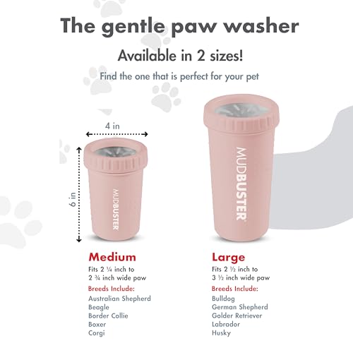 MudBuster Medium Dog Paw Cleaner (Blush / Medium)