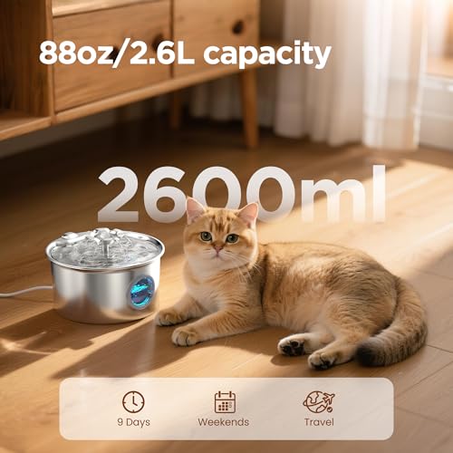 Stainless Steel Cat Water Fountain