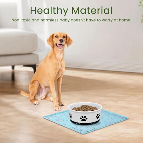 Dog Food Mat Anti (11.8"L x 11.8"W / Donut-Blue)