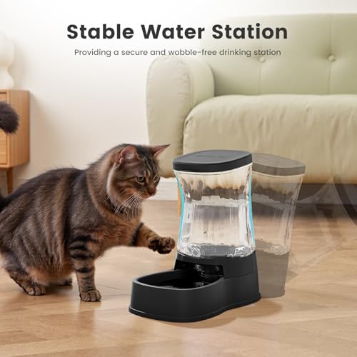 1.0Gal Gravity Automatic Dog Water Bowl Dispenser 100% BPA Free (Black)